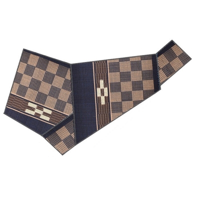 八重山ミンサー 半幅帯 藍ヒチガーラ｜みんさー工芸館 | hanaito